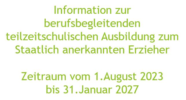 Hier finden Sie eine Präsentation zu den wichtigsten Infos der Erzieher-Ausbildung in Teilzeit: